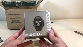 Garmin Instinct Solar unboxing bought from Cabelas [upl. by Atiuqes]