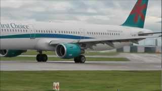 Thomson Airways FCA Airbus A321 Birdstrike during TakeOff at Manchester [upl. by March882]