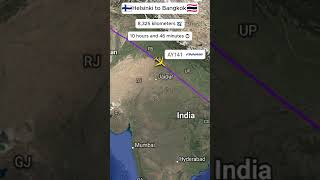 Helsinki to Bangkok Air route  Real Time Flight  Flight Route Live  Plane Tracker aviation 4k [upl. by Nnairahs]