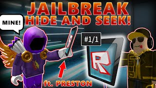 I Lose My RAREST ROBLOX ITEM If He ARRESTS Me JAILBREAK FT PRESTON  Linkmon99 ROBLOX [upl. by Noraj]