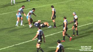 2015 NQ Cowboys v Titans Preseason Trial  Tautau Moga Try [upl. by Airda]