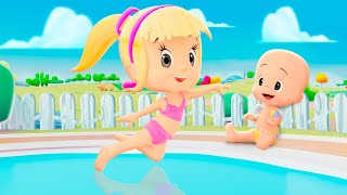 Swimming Dance  Cuquins froggy song 🐸  Cleo amp Cuquin  Kids  Songs [upl. by Donetta]