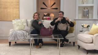 Isaac Mizrahi Live Bridgehampton Lamb Leather Quilted Tote on QVC [upl. by Enelahs514]