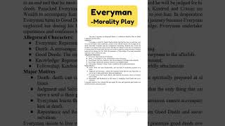 EverymanMiracle and Morality Plays Instant Essay for Exam Success ARsummaryguidanceshortsViral [upl. by Kared]