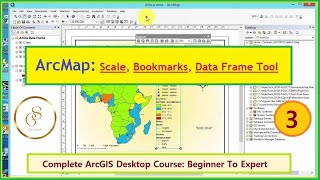 ArcGIS for Beginners Scale Bookmarks DataFrame Explained  3  GISSchools [upl. by Keener]