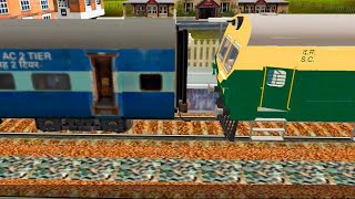 MEMU COUPLING NEW ICF BLUE COACH TRAIN  BUMPY RAILROAD  Train Simulator  Railwork  vfxtitd [upl. by Yraccaz211]