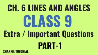 Extra questions for class 9 Maths chapter 6  Lines and angles class 9 extra questions [upl. by Ayomat793]