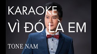 KARAOKE VÌ ĐÓ LÀ EM  TONE NAM  QUANG DŨNG [upl. by Nnylsaj]