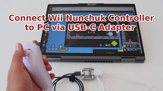 Connect Wii Nunchuk Controller to PC via USBC Adapter ANAVI Handle opensource godot tinycrate [upl. by Ellitnahc]