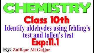 Identify aldehydes using fehlings test and tollens test  Chemistry 10th  EXP 111 [upl. by Aivul823]