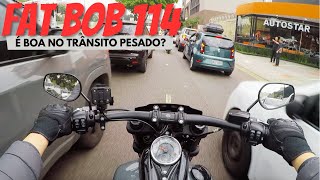 Harley Davidson Fat Bob 114 No Trânsito de SP [upl. by Corneille860]