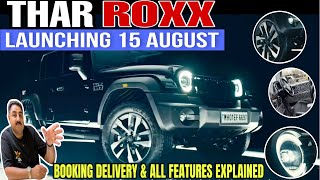 THAR 5 Door Aka ROXX Launching on 15 August  Booking Delivery amp All Features Explained  thar [upl. by Eartha829]