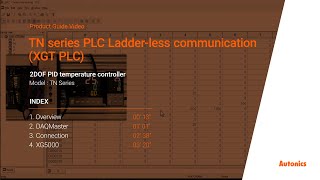 Autonics Tutorial  TN series PLC Ladderless communicationXGT PLC [upl. by Oleg561]