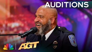 Police Officer Mervin Mayo STUNS With quotThinking Out Loudquot by Ed Sheeran  Auditions  AGT 2024 [upl. by January]