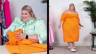 REACTION to Glitterandlazers MEGA PLUS SIZE TRY ON HAULSO MANY CUTE DRESSES  in Annas opinion lol [upl. by Micah828]