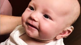 Baby Born Deaf Hears Moms Voice for the First Time—Her Emotional Response Will Move You to Tears [upl. by Aceissej]