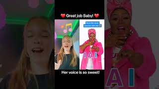 Amazing young girl DUETS Vocal Exercise wVocal Coach [upl. by Randy]