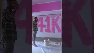 Bedroom wall painting 41 K subscriber special shorts short painting colour workout [upl. by Rider809]