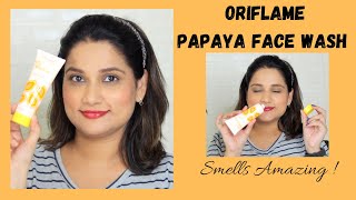 NEW Oriflame ESSENTIALS Face Cleanser Papaya Review amp Demo  Smells Amazing [upl. by Sitoiganap]