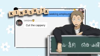 Kinoshita gets a job  haikyuu text [upl. by Yenoh]