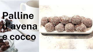 Senza forno e in soli 5 minuti 😋 palline di avena chokladbollar [upl. by Gurevich]