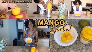 Mango Sorbet Recipe using Ice Cream Maker🥭 Easy and Simple Ice Cream Recipes [upl. by Sadira]