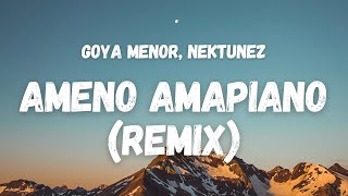 Goya Menor Nektunez  Ameno Amapiano Remix Lyrics TikTok Song  you want to bamba [upl. by Thurlow]