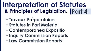 Interpretation of Statutes amp Principles of Legislation LLB Syllabus Revision Notes Lecture  Part 4 [upl. by Silevi]