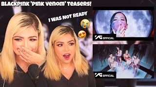 REACTION BLACKPINK PINK VENOM MV TEASER  ALL TEASERS [upl. by Slohcin327]