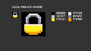 Pixel Art  16x16  Padlock  241030 pixelart [upl. by Kopaz]