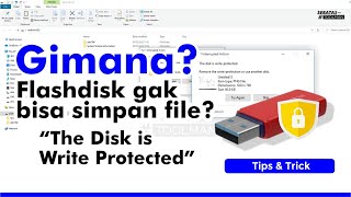 Mengatasi The Disk is Write Protected Pada Flashdisk [upl. by Staley]