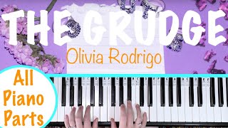 how to play THE GRUDGE  Olivia Rodrigo Piano Tutorial chords accompaniment [upl. by Gun348]