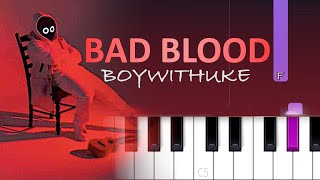 BoyWithUke  Bad Blood Piano tutorial [upl. by Ddahc652]