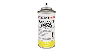 Bandage Spray 3 oz Aerosol  1 each Urgent First Aid AS105 [upl. by Yrrum]