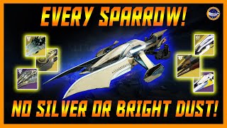 Destiny 2  Every Sparrow You Can Get  NO EVERVERSE [upl. by Yrrag507]