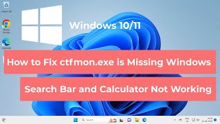 Ctfmonexe Not Automatically Starting In Windows 10  How To Fix [upl. by Shirlene]