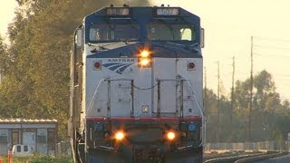 Amtrak amp Metrolink Trains FEATURING DASH 8 507  Sand Canyon Ave April 2nd 2013 [upl. by Zacharias]