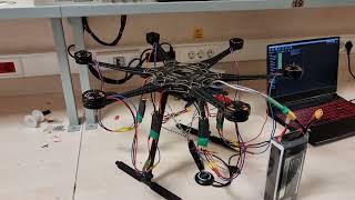 S550 Drone Assembly and SunnySky X4108S Motor Test via Mission Planner [upl. by Cristy]