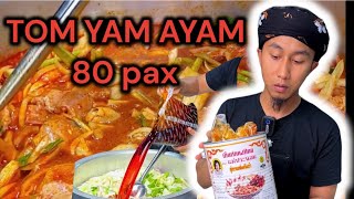 Resepi TOMYAM AYAM 80 PAX [upl. by Sekoorb909]