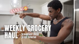 how to meal prep breakfast  weekly grocery haul [upl. by Chassin311]