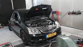 Dolf Dyno Tuned Honda Civic EP2 D16V1 Brian Crower Stage 1 Cams Dyno Run 1 [upl. by Shuman]