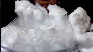 HIGHLIGHTED BY SASSYCLASSY  FREEZER FROST WITH CARBONATED BALLS  asmr iceeating [upl. by Gelasius]