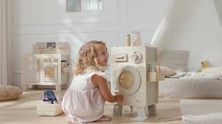 howa Kinderwaschmaschine aus Holz  Wooden Kids Washing Machine [upl. by Akimal]