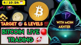 Crypto Live Trading In Hindi  4 Nov Live Trading  Bitcoin Live  Target 🎯 And Levels [upl. by Neilla]