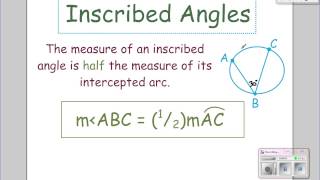 Inscribed and central angles [upl. by Eadas]