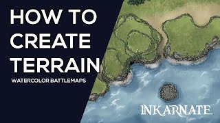 How to Create Terrain Watercolor Battlemaps  Inkarnate Stream [upl. by Gnagflow]