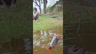 Amazing Plastic Bottle Hook Fishing Techinques 😱 challengefishing ytshorts Reels fishing fish [upl. by Ilowell]