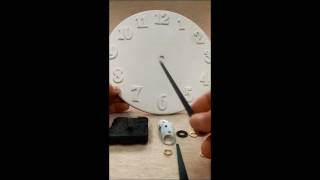 How to assemble clock mechanism amp hands to wall clock 5276 [upl. by Mecke]