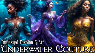 Underwater Couture  AI Art amp Fashion [upl. by Eilyac323]