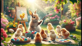 Easter Bunny Rabbits Chicks and Baskets  Relaxing Jazz Music for Work Study or Cleaning [upl. by Eicnan338]